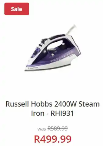 Hirsch's Russell Hobbs 2400W Steam Iron - RHI931 offer