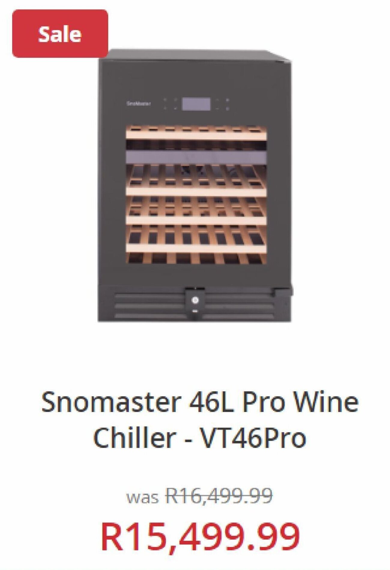 Snomaster 46L Pro Wine Chiller VT46Pro offer at Hirsch's
