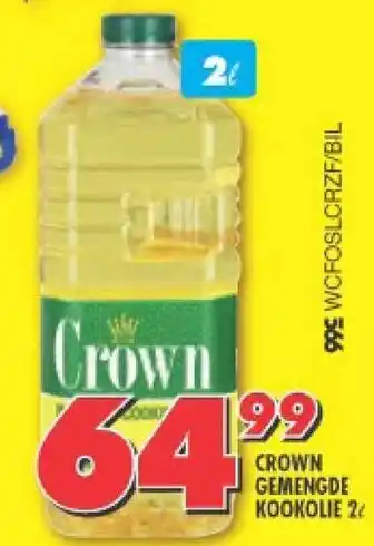 Shoprite CROWN GEMENGDE KOOKOLIE 2L offer