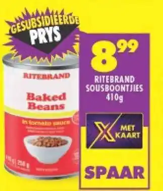 Shoprite RITEBRAND SOUSBOONTJIES 410g offer