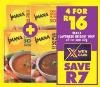 Shoprite IMANA FLAVOURED INSTANT SOUP ell variants 60g offer