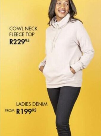 The Hub COWL NECK FLEECE TOP offer