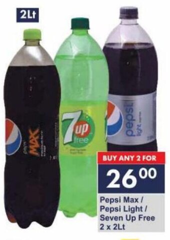 President Hyper Pepsi Max / Pepsi Light/ Seven Up Free 2 x 2Lt offer