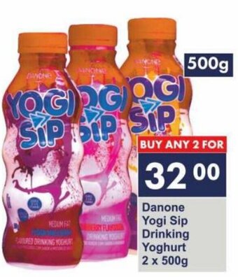 President Hyper Danone Yogi Sip Drinking Yoghurt 2 x 500g offer