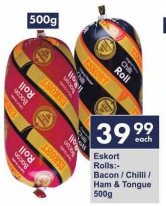 President Hyper Eskort Rolls:- Bacon / Chilli / Ham & Tongue 500g offer