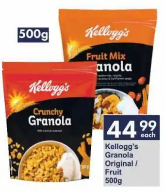President Hyper Kellogg's Granola Original / Fruit 500g offer