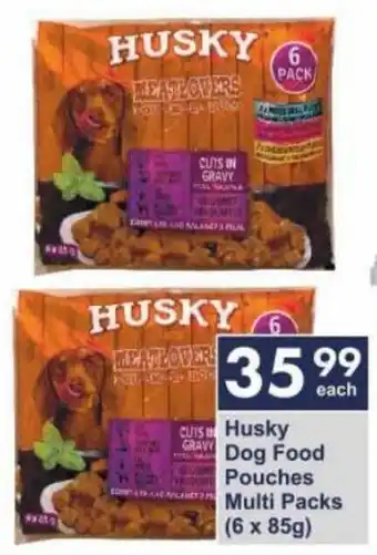 President Hyper Husky Dog Food Pouches Multi Packs (6 x 85g) offer