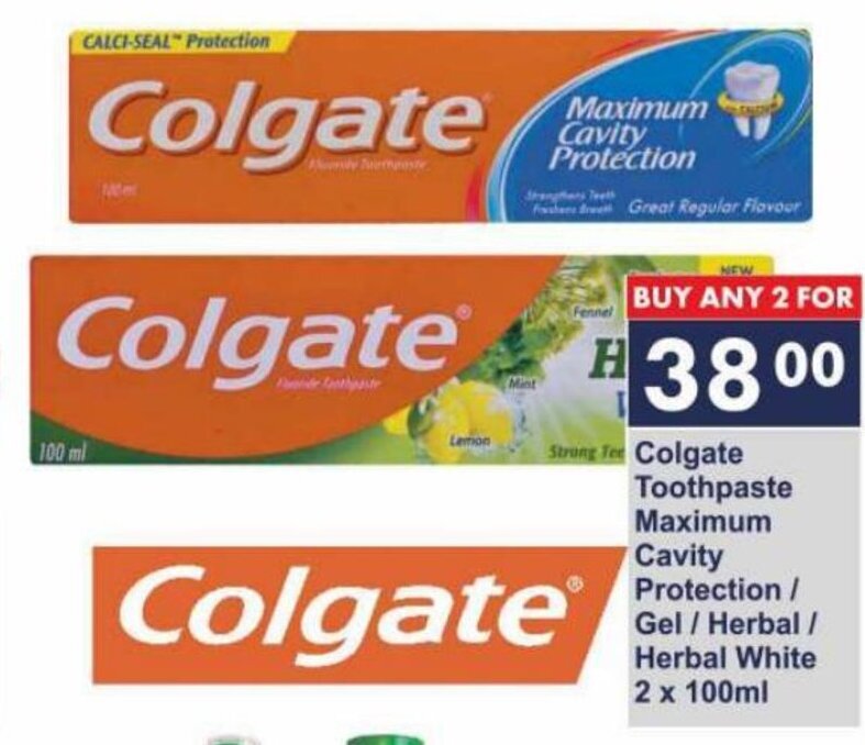 Colgate Toothpaste Maximum Cavity Protection/Gel/Herbal/Herbal White