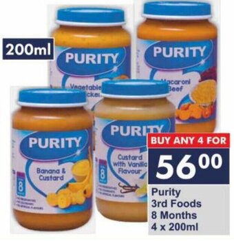 President Hyper Purity 3rd Foods 8 Months 4 x 200ml offer