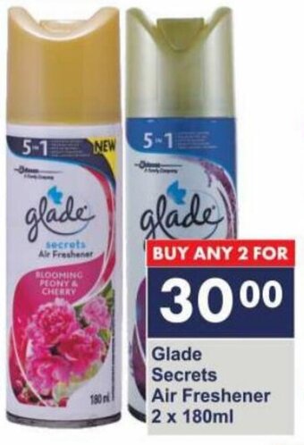 President Hyper Glade Secrets Air Freshener 2 x 180ml offer