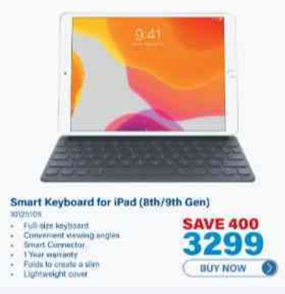 Smart Keyboard for iPad (8th/9th Gen) offer at Incredible Connection
