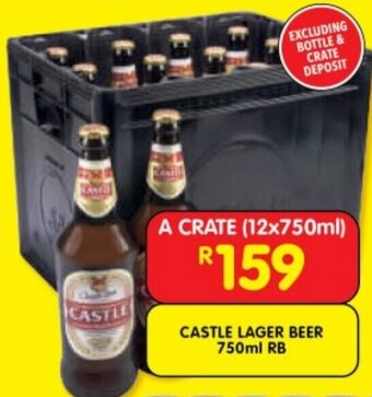 Shoprite CASTLE LAGER BEER 750ml RB offer