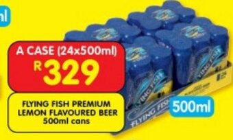 Shoprite FLYING FISH PREMIUM LEMON FLAVOURED BEER 500ml cans offer