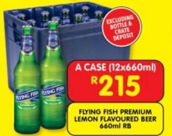 Shoprite FLYING FISH PREMIUM LEMON FLAVOURED BEER 660ml RB offer