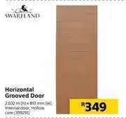 Builders Warehouse Swartland horizontal grooved door 2.032m(h) x 813mm(w) offer