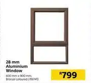 Builders Warehouse 28mm aluminium window 600mm x 900mm offer