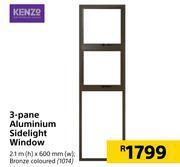Kenzo 3-pane aluminium sidelight window