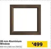 Builders Warehouse 28mm aluminium window 600mm x 600mm offer