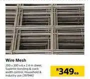 Wire mesh 200 x 200 x 2.4m sheet-each
