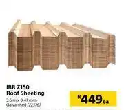 Ibr z150 roof sheeting 3.6m x 0.47mm-each