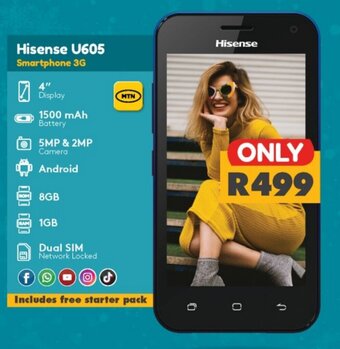Shoprite Hisense U605 Smartphone 3G offer