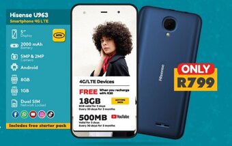 Shoprite Hisense U963 Smartphone 4G LTE offer