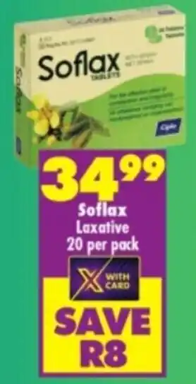 Shoprite Soflax Laxative 20 per pack offer