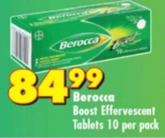 Shoprite Berocca Boost Effervescent Tablets 10 per pack offer