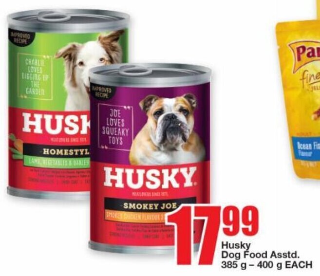 Husky Dog Food Asstd. 385 g400 g EACH offer at Sentra