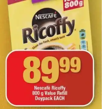 OK MiniMark Nescafè Ricoffy 800 g Value Refill Doypack EACH offer