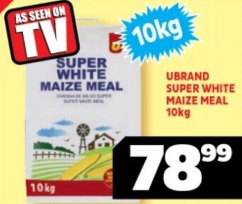 Usave UBRAND SUPER WHITE MAIZE MEAL 10kg offer