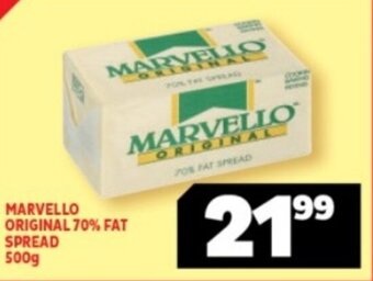 Usave MARVELLO ORIGINAL 70% FAT SPREAD 500g offer