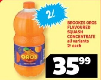 Usave BROOKES OROS FLAVOURED SQUASH CONCENTRATE all variants 2L each offer