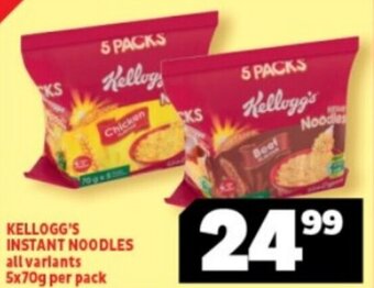 Usave KELLOGG'S INSTANT NOODLES all variants 5x70g per pack offer