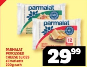 Usave PARMALAT PROCESSED CHEESE SLICES all variants 200g each offer