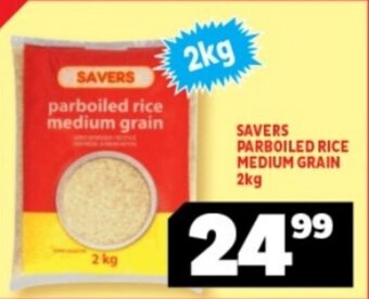 Usave SAVERS PARBOILED RICE MEDIUM GRAIN 2kg offer