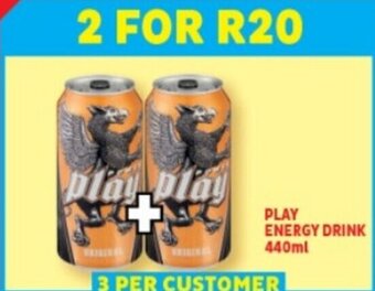Usave PLAY ENERGY DRINK 440ml offer