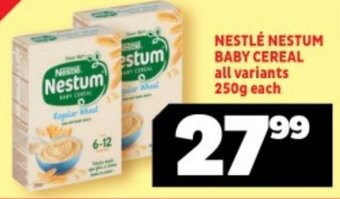 Usave NESTLÉ NESTUM BABY CEREAL all variants 250g each offer