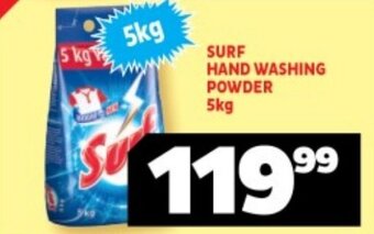 Usave SURF HAND WASHING POWDER 5kg offer