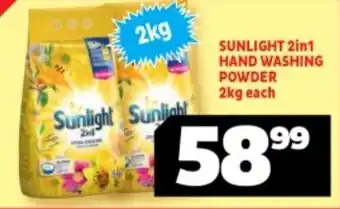 Usave SUNLIGHT 2in1 HAND WASHING POWDER 2kg each offer