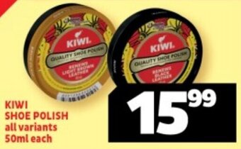Usave KIWI SHOE POLISH all variants 50ml each offer