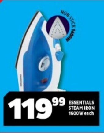 Usave ESSENTIALS STEAM IRON 1600W each offer