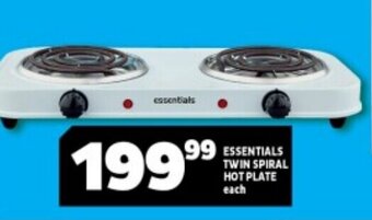 Usave ESSENTIALS TWIN SPIRAL HOT PLATE each offer