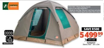 Checkers Campmor Sierra Tent - 3m x 3m offer