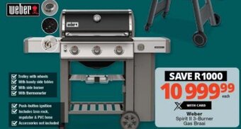 Weber Spirit II 3-Burner Gas Braai