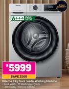 Game Hisense 8 kg front loader washing machine offer