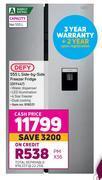 Game Defy 555l side by side freezer fridge dff447 offer