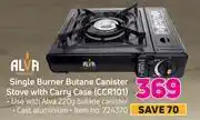 Game Alva single burner butane canister stove with carry case ccr101 offer