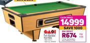Game Easi eight coin operated pool table offer