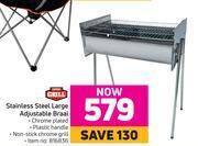 Game Expert grill stainless steel large adjustable braai offer